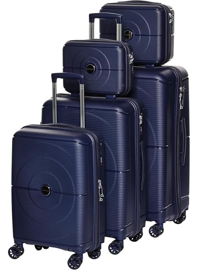 Professional 5-Piece Hard-Shell Luggage Set - Durable Lightweight Trolley Bags with 360° Spinner Wheels & Secure Combination Lock - Complete Family Travel Collection - Image 1